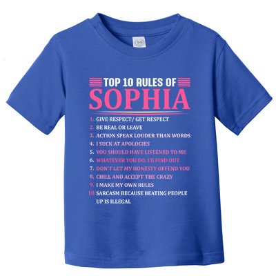 Top 10 Rules Of Sophia Sophia First Name Gift Toddler T-Shirt