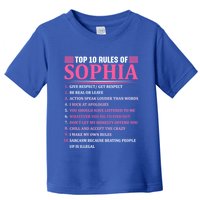 Top 10 Rules Of Sophia Sophia First Name Gift Toddler T-Shirt