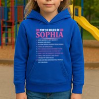 Top 10 Rules Of Sophia Sophia First Name Gift Kids Hoodie