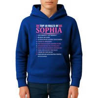 Top 10 Rules Of Sophia Sophia First Name Gift Kids Hoodie