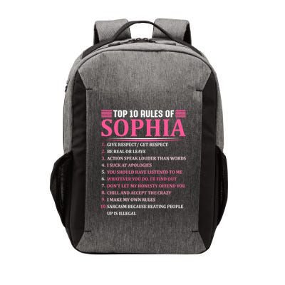 Top 10 Rules Of Sophia Sophia First Name Gift Vector Backpack