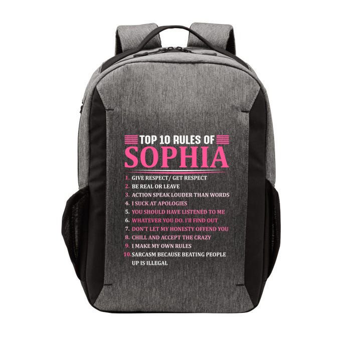 Top 10 Rules Of Sophia Sophia First Name Gift Vector Backpack