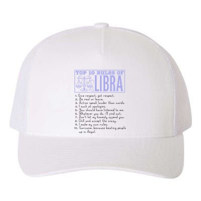 Top 10 Rules Libra Horoscope Birthday Gift Yupoong Adult 5-Panel Trucker Hat