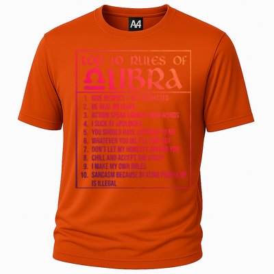 Top 10 Rules Libra Zodiac Sign September October Birthday Funny Gift Cooling Performance Crew T-Shirt