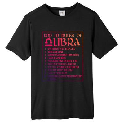 Top 10 Rules Libra Zodiac Sign September October Birthday Funny Gift Tall Fusion ChromaSoft Performance T-Shirt