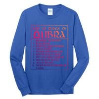 Top 10 Rules Libra Zodiac Sign September October Birthday Funny Gift Tall Long Sleeve T-Shirt