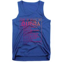 Top 10 Rules Libra Zodiac Sign September October Birthday Funny Gift Tank Top