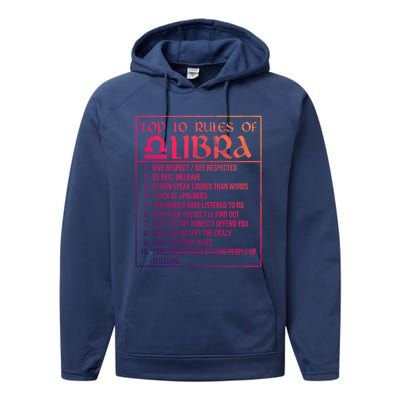 Top 10 Rules Libra Zodiac Sign September October Birthday Funny Gift Performance Fleece Hoodie