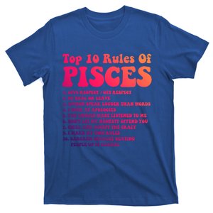 Top 10 Rules Of Pisces Zodiac Funny Pisces Cute Horoscope Gift T-Shirt