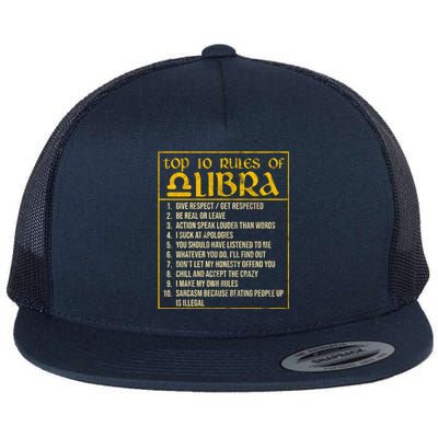 Top 10 Rules Libra Zodiac Sign September October Birthday Gift Flat Bill Trucker Hat