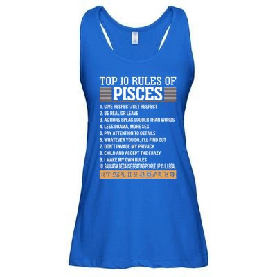 Top 10 Rules Of Pisces Zodiac Give Respect Get Respect Gift Ladies Essential Flowy Tank