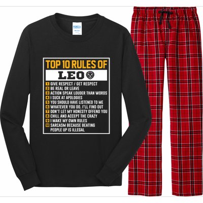 Top 10 Rules Of Leo Birthday Horoscope Gift Long Sleeve Pajama Set