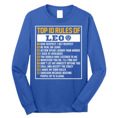 Top 10 Rules Of Leo Birthday Horoscope Gift Long Sleeve Shirt