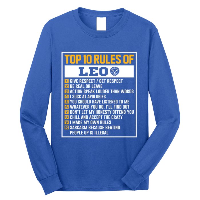 Top 10 Rules Of Leo Birthday Horoscope Gift Long Sleeve Shirt