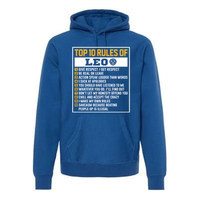 Top 10 Rules Of Leo Birthday Horoscope Gift Premium Hoodie