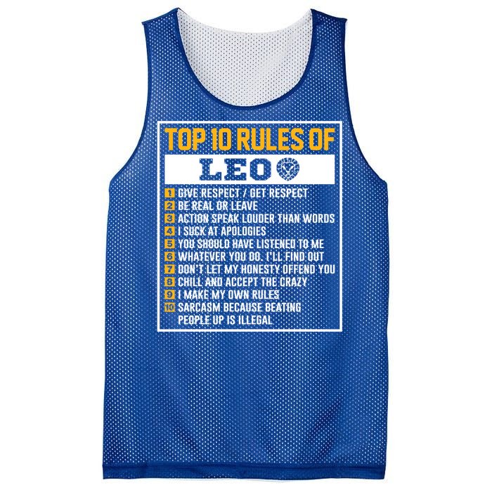 Top 10 Rules Of Leo Birthday Horoscope Gift Mesh Reversible Basketball Jersey Tank