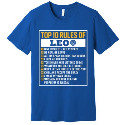 Top 10 Rules Of Leo Birthday Horoscope Gift Premium T-Shirt