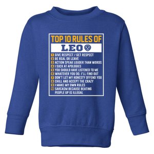 Top 10 Rules Of Leo Birthday Horoscope Gift Toddler Sweatshirt