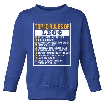 Top 10 Rules Of Leo Birthday Horoscope Gift Toddler Sweatshirt