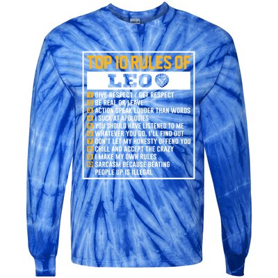 Top 10 Rules Of Leo Birthday Horoscope Gift Tie-Dye Long Sleeve Shirt