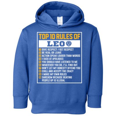 Top 10 Rules Of Leo Birthday Horoscope Gift Toddler Hoodie