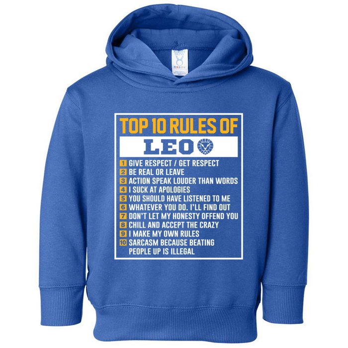 Top 10 Rules Of Leo Birthday Horoscope Gift Toddler Hoodie