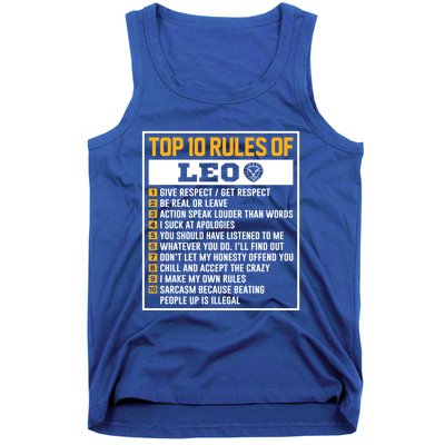 Top 10 Rules Of Leo Birthday Horoscope Gift Tank Top