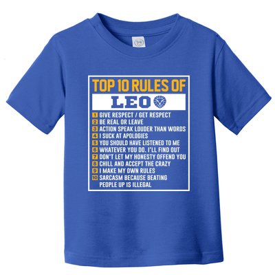 Top 10 Rules Of Leo Birthday Horoscope Gift Toddler T-Shirt