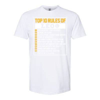 Top 10 Rules Of Leo Birthday Horoscope Gift Softstyle CVC T-Shirt