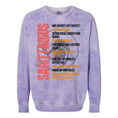 Top 10 Rules Of Sagittarius Zodiac Sign Birthday Horoscope Great Gift Colorblast Crewneck Sweatshirt