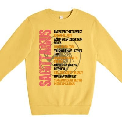 Top 10 Rules Of Sagittarius Zodiac Sign Birthday Horoscope Great Gift Premium Crewneck Sweatshirt