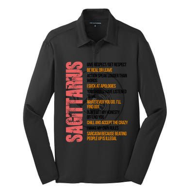 Top 10 Rules Of Sagittarius Zodiac Sign Birthday Horoscope Great Gift Silk Touch Performance Long Sleeve Polo