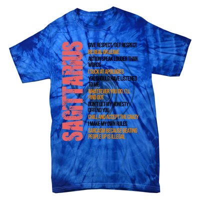 Top 10 Rules Of Sagittarius Zodiac Sign Birthday Horoscope Great Gift Tie-Dye T-Shirt