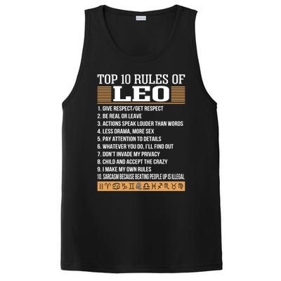 Top 10 Rules Of Leo Zodiac Give Respect Get Respect Cute Gift PosiCharge Competitor Tank