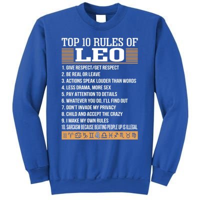 Top 10 Rules Of Leo Zodiac Give Respect Get Respect Cute Gift Sweatshirt