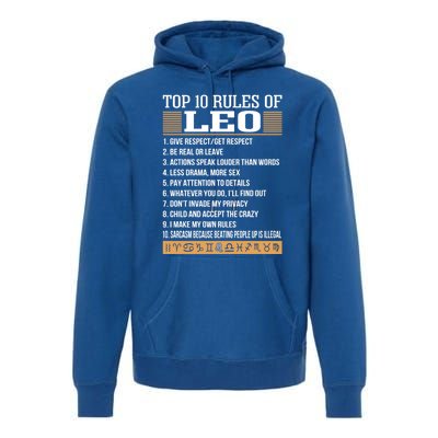 Top 10 Rules Of Leo Zodiac Give Respect Get Respect Cute Gift Premium Hoodie