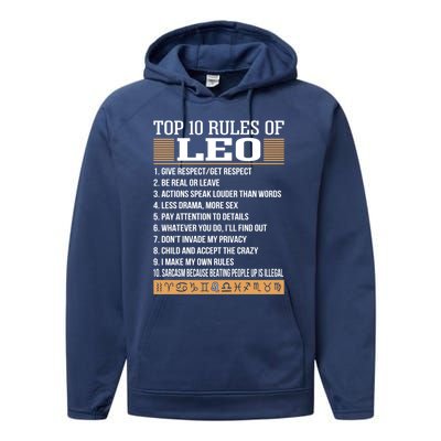 Top 10 Rules Of Leo Zodiac Give Respect Get Respect Cute Gift Performance Fleece Hoodie