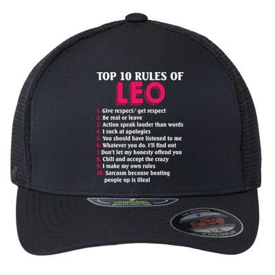 Top 10 Rules Of Leo Zodiac Sign Gift Flexfit Unipanel Trucker Cap