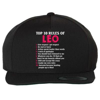 Top 10 Rules Of Leo Zodiac Sign Gift Wool Snapback Cap