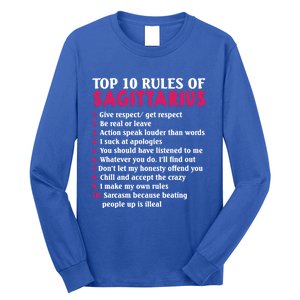 Top 10 Rules Of Sagittarius Zodiac Sign Gift Long Sleeve Shirt