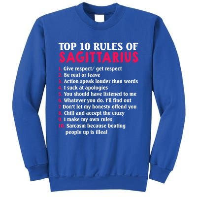 Top 10 Rules Of Sagittarius Zodiac Sign Gift Sweatshirt