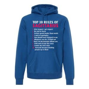 Top 10 Rules Of Sagittarius Zodiac Sign Gift Premium Hoodie