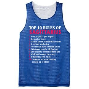 Top 10 Rules Of Sagittarius Zodiac Sign Gift Mesh Reversible Basketball Jersey Tank