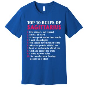 Top 10 Rules Of Sagittarius Zodiac Sign Gift Premium T-Shirt