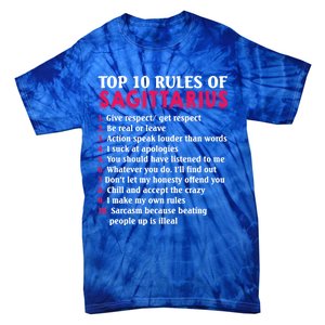 Top 10 Rules Of Sagittarius Zodiac Sign Gift Tie-Dye T-Shirt