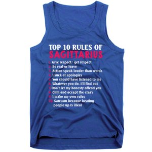 Top 10 Rules Of Sagittarius Zodiac Sign Gift Tank Top