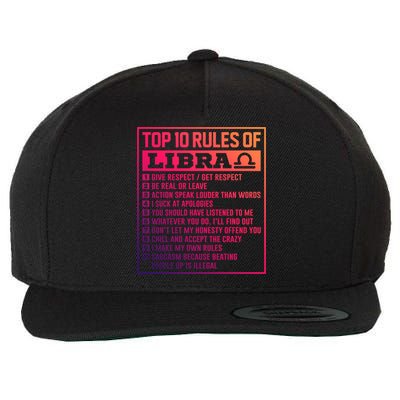 Top 10 Rules Of Libra Birthday Horoscope Gift Wool Snapback Cap