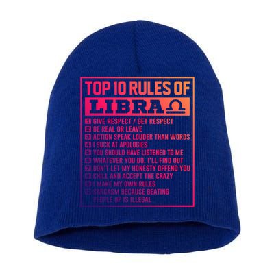 Top 10 Rules Of Libra Birthday Horoscope Gift Short Acrylic Beanie