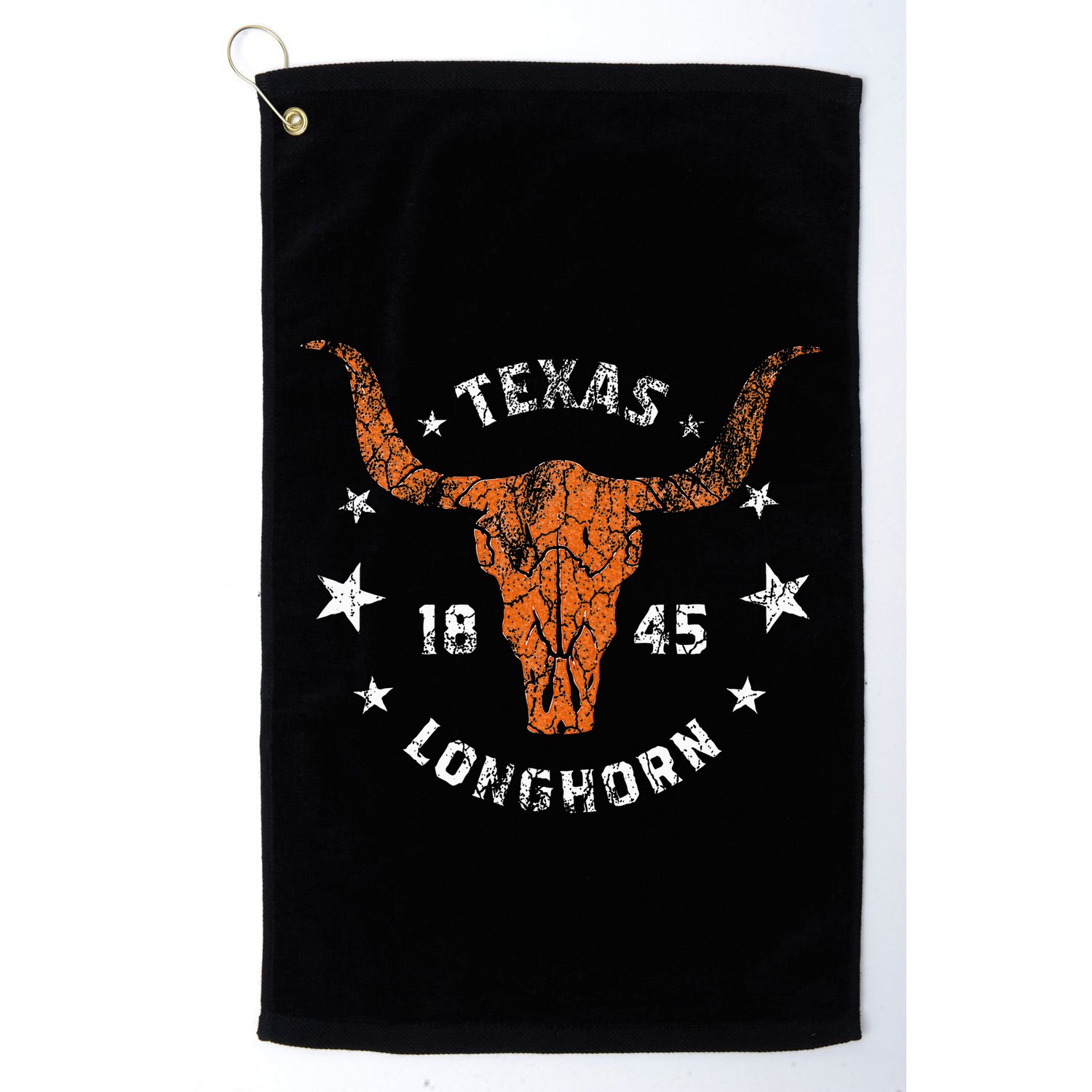 Texas 1845 Vintage Longhorn Cowboy And Rodeo Fan Golf Towel
