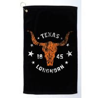 Texas 1845 Vintage Longhorn Cowboy And Rodeo Fan Golf Towel